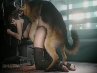 Beastiality fucking movie features beautiful teen getting banged by k9